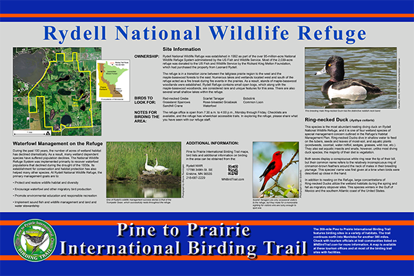 Pine to Prairie International Birding Trail - Rydell National Wildlife Refuge, Minnesota